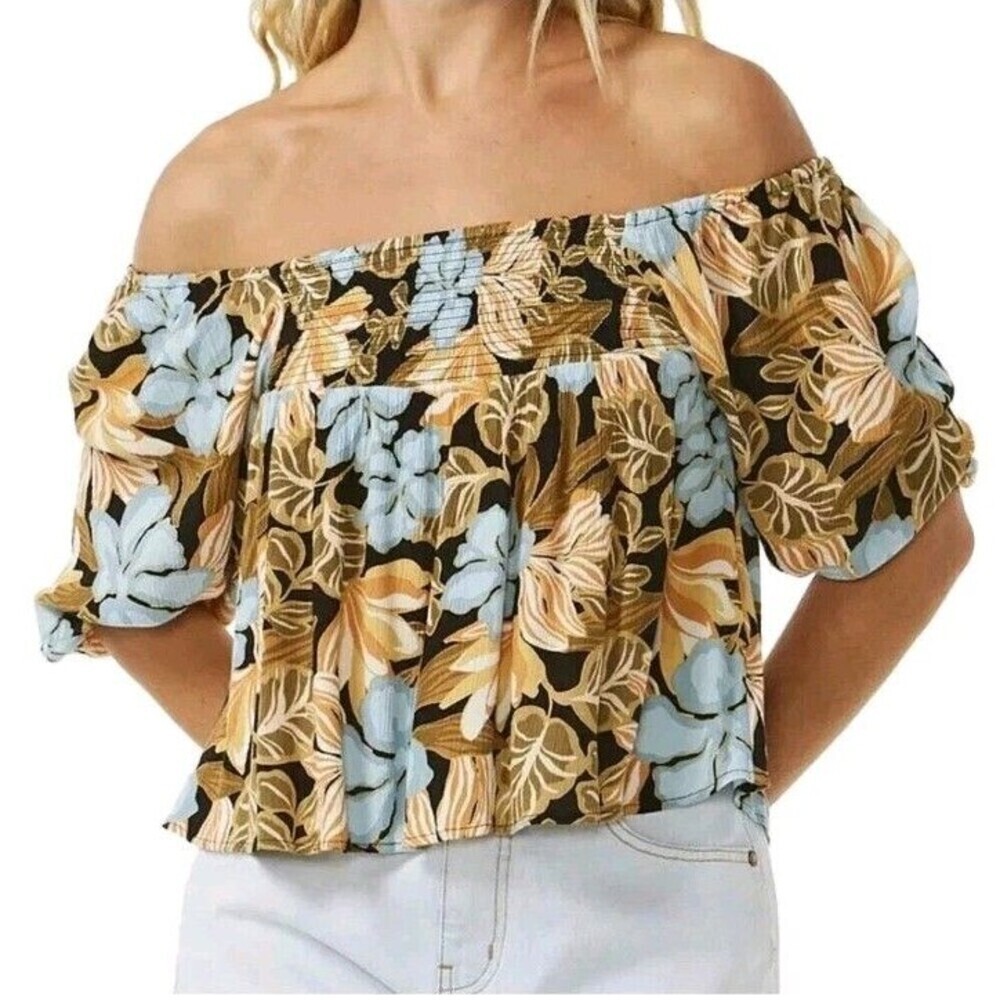 RipCurl Follow The Sun Fashion Shirt Black XL Womens Shirt Blouse